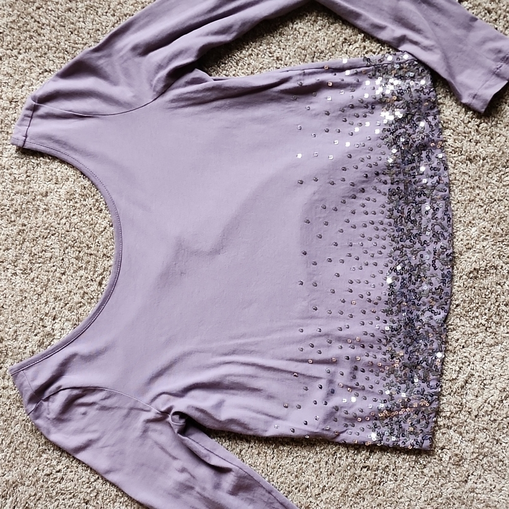 Vuntage Ludi sequin crop shirt